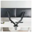Bras porte-&eacute;cran double articul&eacute; Ergo Line Noir 