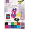 Papier pailleté 70 g 23 x 33 cm Folia - coloris assortis - lot de 10