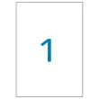 100 planches de 1 étiquette de signalisation - 210x297 mm -100% recyclé