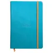 Carnet broché RhodiaramaA5 192 pages,ligné,couverture rigide turquoise