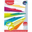 Ciseaux crantés 3 en 1 - MAPED - 3 formes différentes - vert