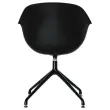 2 Fauteuils MOON Pivotants, 4 pieds noirsassise noire montés