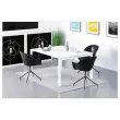 2 Fauteuils MOON Pivotants, 4 pieds noirsassise noire montés