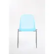 Chaise Charlotte translucide bleu
