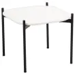 Table basse MEET 50 x 50 Blanc pieds noirs 