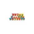 Pâte à modeler Giotto bé-bé - 2 x 6 couleurs assorties + 3 x jaune + 3 x rouge - lot de pots 18