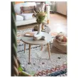 Table basse unie upcyclée beige montée