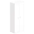 Armoire haute mélaminé 2 portes battantes 197x80x42 cm blanc