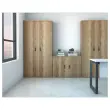 Armoire haute - 2 portes - 197 x 80 x 42 cm - Ch&ecirc;ne vein&eacute; 