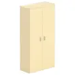 Armoire haute mélamine 2 portes 197x100x42cm hêtre