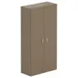 Armoire haute m&eacute;lamine 2 portes 197x100x42cm noyer 
