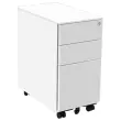 Caisson mobile métallique SLIM L30 cm 2+1 tiroirs blanc