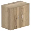 Armoire m&eacute;lamine 2 portes ch&ecirc;ne vein&eacute; hauteur 73 cm 