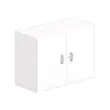 Armoire basse mélamine 2 portes 73x100x42cm blanc