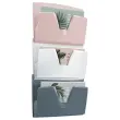 3 Corbeilles murales - Rose / Blanc / Gris - CEP