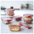 Bo&icirc;te alimentaire ronde - Verre - 1.2L - Rouge - CURVER 