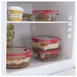 Bo&icirc;te alimentaire ronde - Verre - 1.2L - Rouge - CURVER 