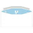 1000 enveloppes MSPA blanches 114x229 80gr gommées.