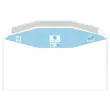 1000 enveloppes MSPA blanches 114x229 fen 45x100 80gr gommées Fiducial