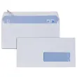 500 enveloppes blanches 110x220 mm 75g fenêtre 35x100 bande siliconée