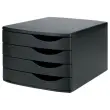 Module de classement re-solution 4 tiroirs 216x300x375 mm noir