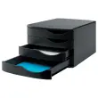 Module de classement re-solution 4 tiroirs 216x300x375 mm noir