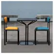 2 Chaises BISTRO en m&eacute;tal noirs int&eacute;rieurs et ext&eacute;rieurs mont&eacute;es 