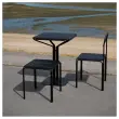 2 Chaises BISTRO en m&eacute;tal noirs int&eacute;rieurs et ext&eacute;rieurs mont&eacute;es 