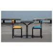 2 Chaises BISTRO en m&eacute;tal noirs int&eacute;rieurs et ext&eacute;rieurs mont&eacute;es 