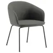 Fauteuil MILOS 4 pieds métal gris