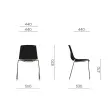 chaise polypro kaki 4 pieds kaki