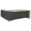 Bureau BARI Retour droit 180 cm chêne du bocage monté