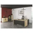 Bureau BARI Retour droit 180 cm chêne du bocage monté