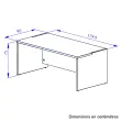 Bureau BARI 180 cm ch&ecirc;ne du bocage mont&eacute; 