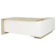 Bureau BARI Retour gauche 180 cm chênestructuré / blanc monté