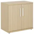 Meuble de rangement bas BARI 2 portes ch&ecirc;ne structur&eacute; mont&eacute; 