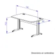 Bureau BREST 140 cm chêne du bocage anthracite pieds en métal monté