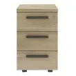 Caisson mobile 3 tiroirs BREST chêne du bocage anthracite monté