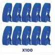 100 bracelets en tissu bleus 