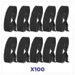 100 bracelets en tissu noirs