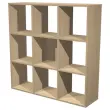 Rangement ch&ecirc;ne 9 cases mont&eacute; 