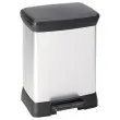 Poubelle Decobin rectangulaire 30l décor métal