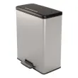 Poubelle Decobin rectangulaire duo 26l+26l décor métal