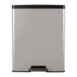 Poubelle Decobin rectangulaire duo 26l+26l décor métal