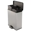 Poubelle Decobin rectangulaire duo 26l+26l décor métal
