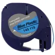 Ruban Letratag 12mmx4 m impression noire sur bleu comp  DYMO S0721650 