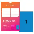 50 planches &eacute;tiquettes L210xH297mm, 50 &eacute;tiq/ bo&icirc;te, bleu 