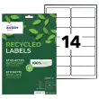 15 planches étiquettes recyclées blanches99,1 x 38,1 mm