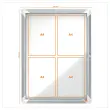 Vitrine d'int&eacute;rieur magn&eacute;tique - 4 x A4 - NOBO 