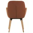 2 Fauteuils Tissu terracota 4 pieds boisvernis montés